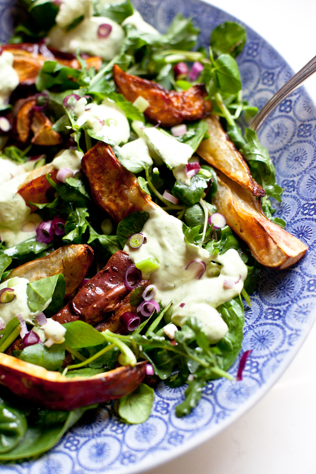 Sweet Potato Salad with Sour Cream and Coriander Dressing