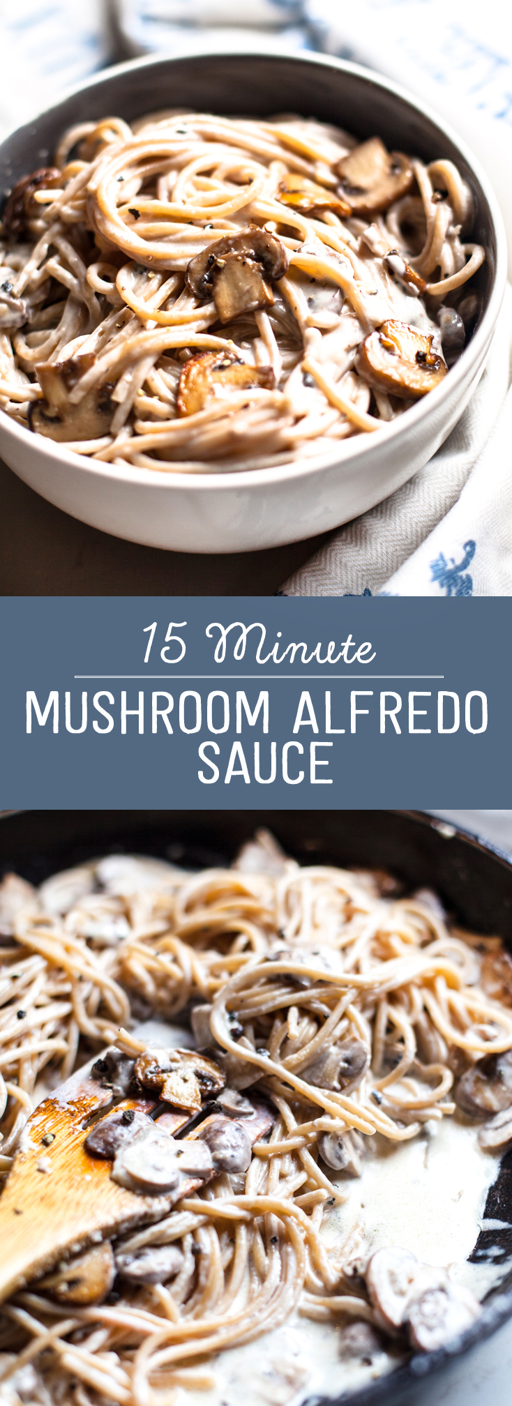 Easy one pot wonder Mushroom Alfredo Pasta Sauce - Ready in 15 Minutes