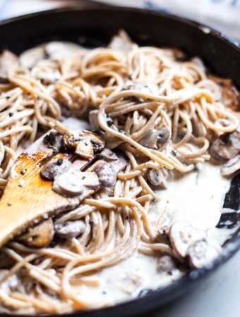 Easy one pot wonder Mushroom Alfredo Pasta Sauce - Ready in 15 Minutes