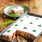 Christmas Sheet Cake - Perfect slices of delicious fruit cake