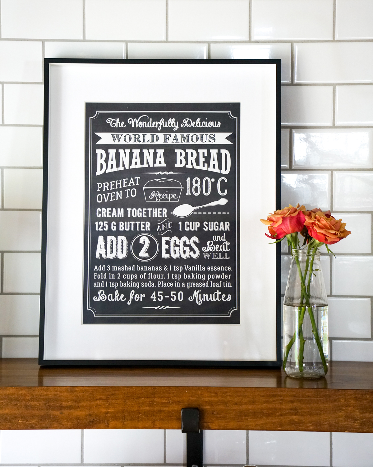 Banana Bread Poster in Kitchen