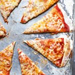 sliced margherita pizza thin-crust