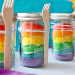 Rainbow Cupcakes in a jar recipe
