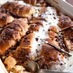 Chocolate Croissant Bread and Butter Pudding
