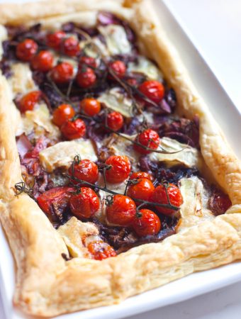 Easy Roast Vegetable Tart with Puff Pastry