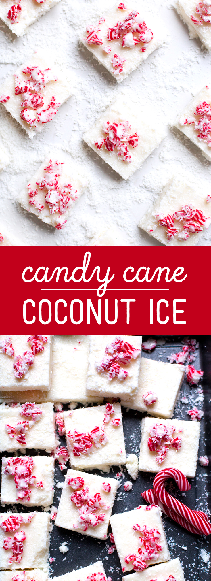 Candy Cane Coconut Ice - Great teachers gift for xmas