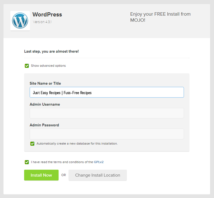 Wordpress Final Step