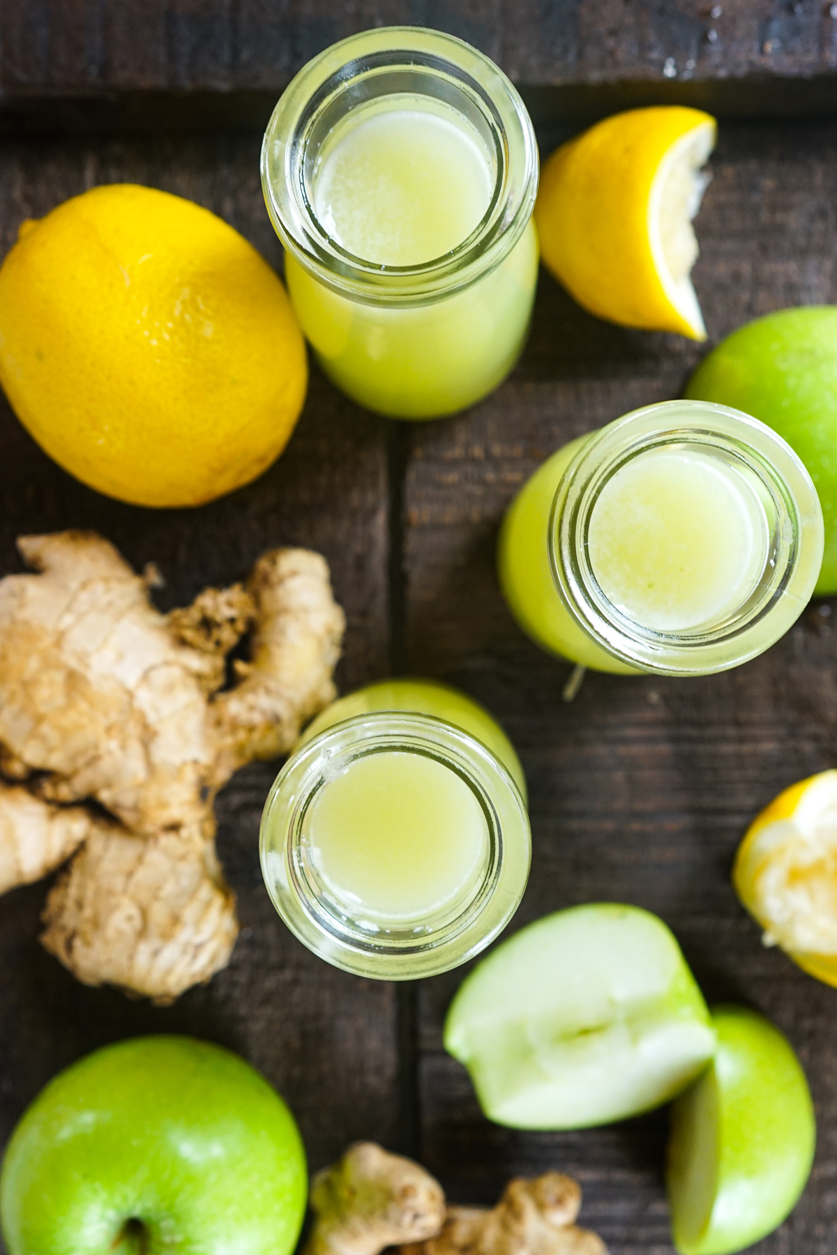 Homemade Ginger shots with ingredients used