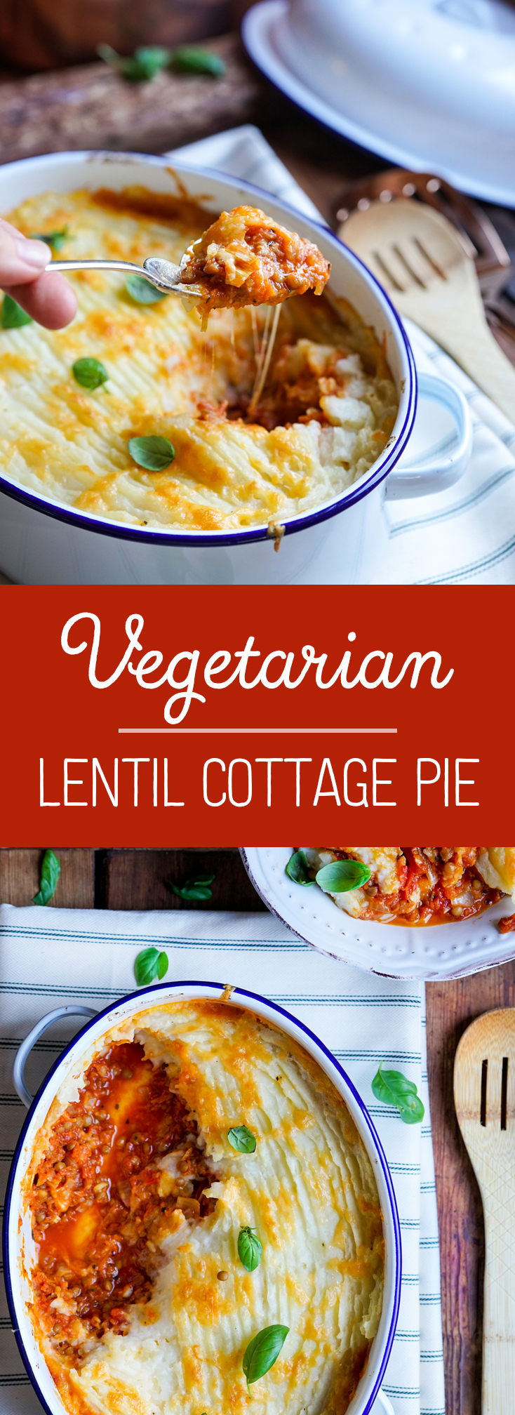 Easy vegetarian recipe for Lentil Cottage Pie