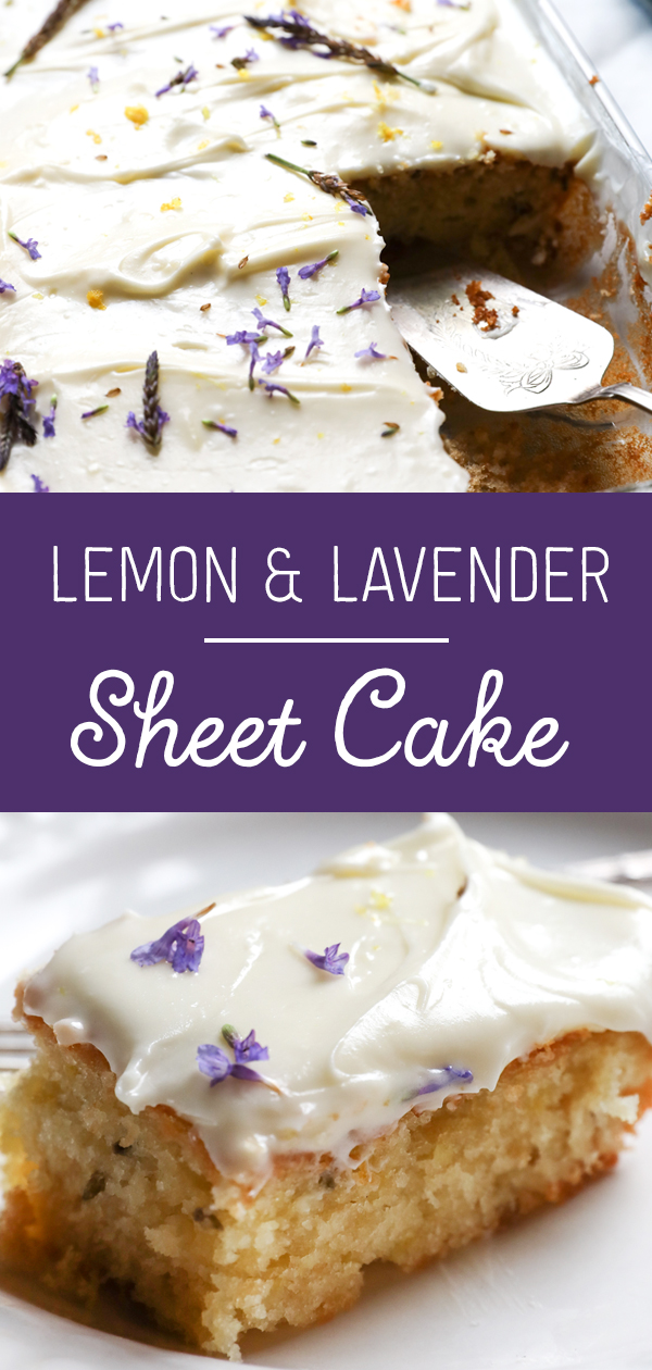 Lemon and Lavender Sheet Cake Pinterest