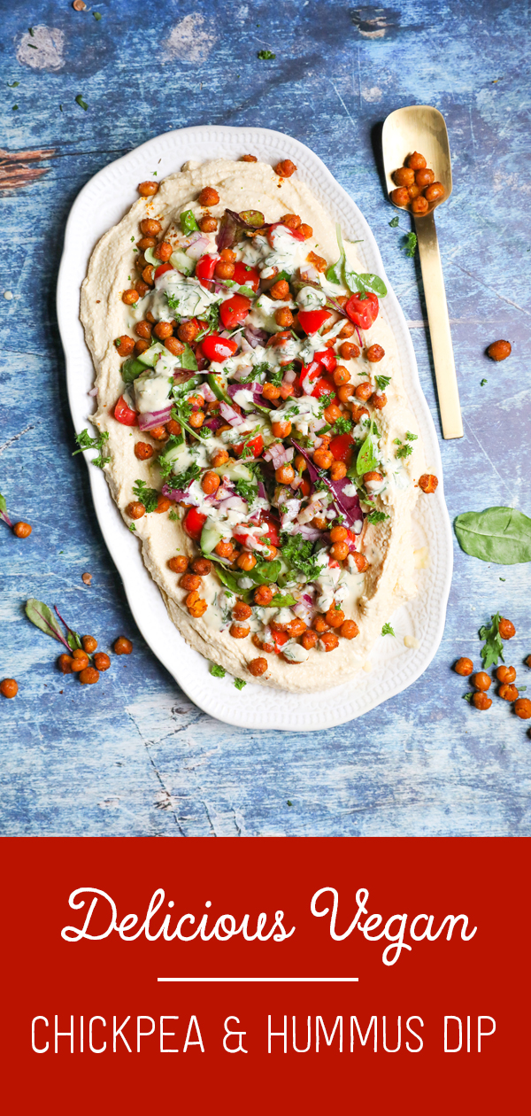 Hummus and Chickpea Salad with Vegan Dressing