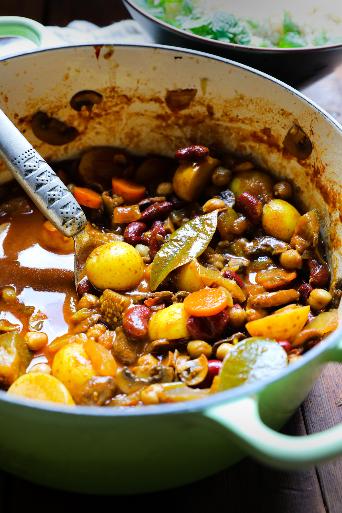 Curried Bean and Potato Vegan Stew Recipe