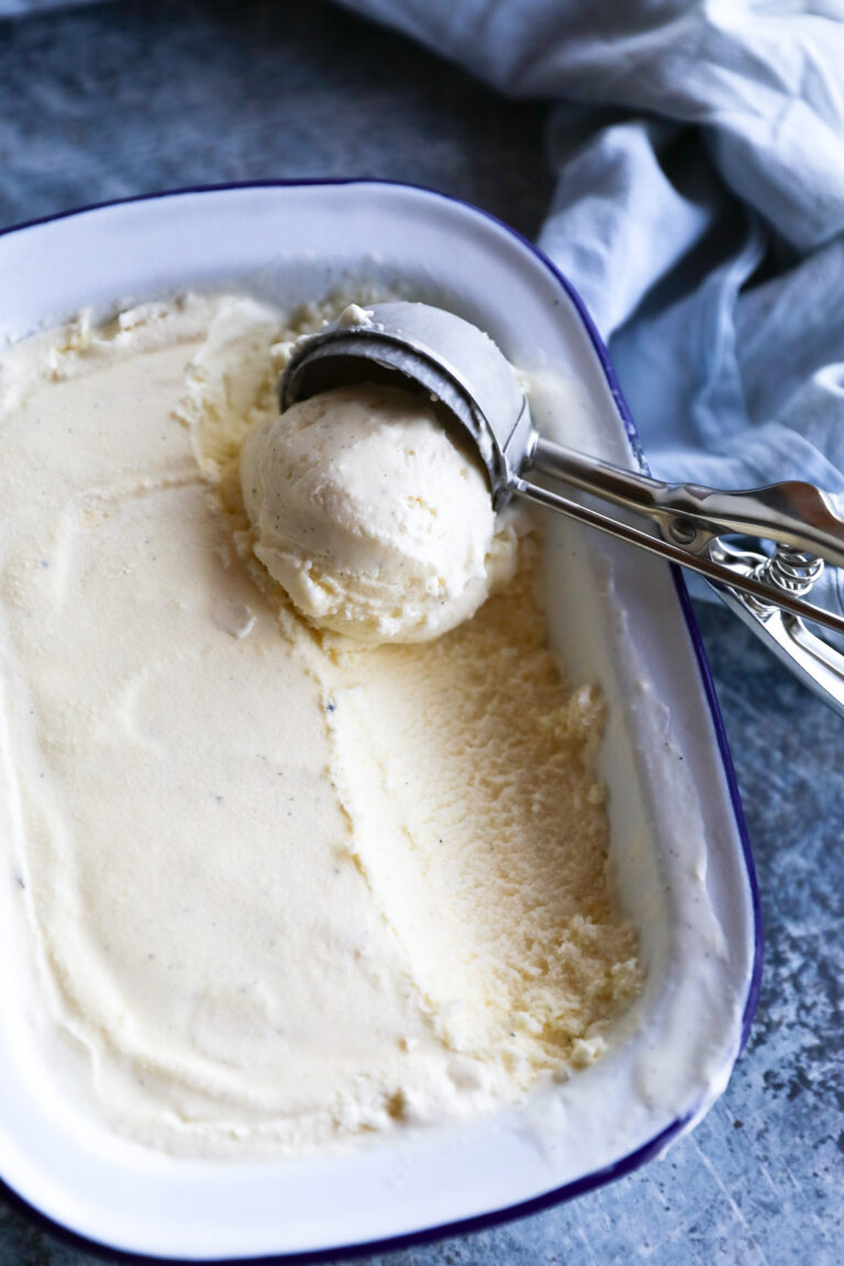 Easy Homemade Vanilla Ice Cream Recipe (with Ice Cream Maker) - Just ...